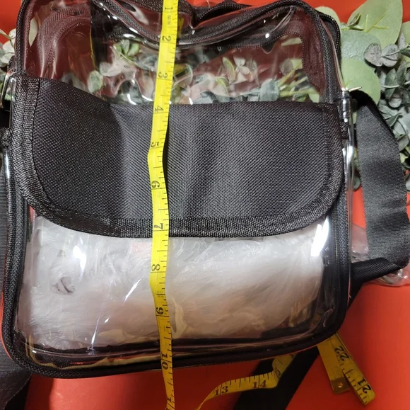 Clear Black Trim Crossbody Bag - Picture 3 of 7